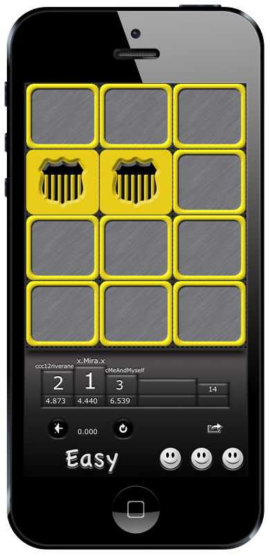 MatchX matching game on an iPhone