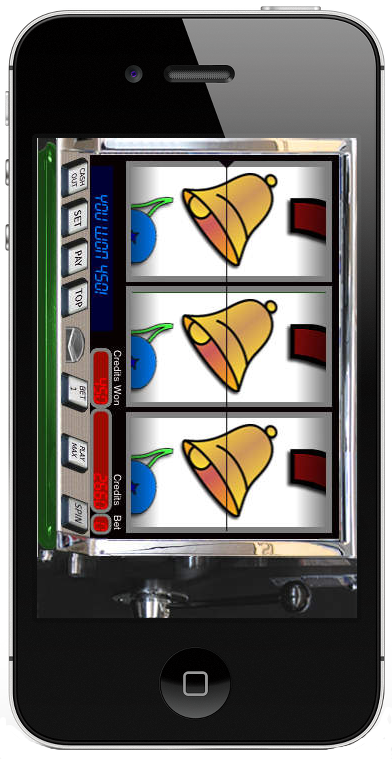 The Reel Machine slot game on an iPhone
