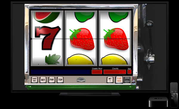 The Reel Machine TV Edition slot game on a television